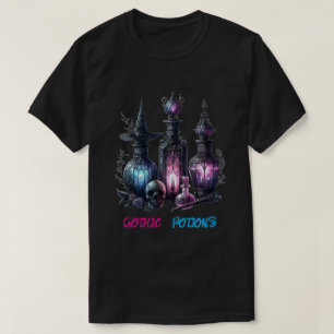 Gothic Potion Bottles T-Shirt Dark Fantasy & Wit