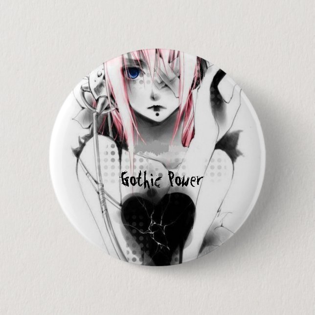 Gothic Power 6 Cm Round Badge (Front)