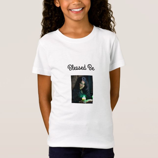Gothic Pretty Witch, Dark Theme T-Shirt (Front)