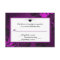 Gothic Purple, Black, and White Floral RSVP Card