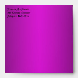 Gothic Purple, Black Envelope for 5.25" Sq. Size