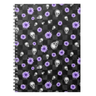 Gothic Purple Floral Note book
