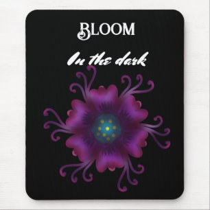 Gothic Purple Flower Dark Floral Botanical Mouse Mat