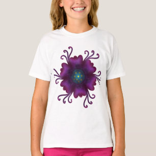 Gothic Purple Flower Dark Floral Botanical T-Shirt