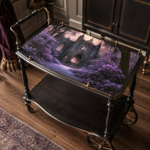 Gothic Purple Forest Dark Fantasy Cathedral Tissue Paper