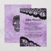 Gothic Purple Grunge Black Lace Safety Measures