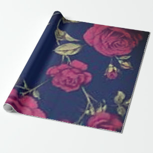 Gothic Purple Roses Tissue Paper