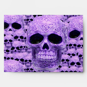 Gothic Purple Skulls Envelopes