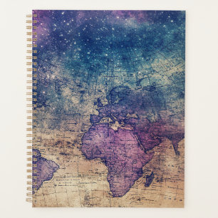 Gothic Purple Vintage Celestial Map Planner
