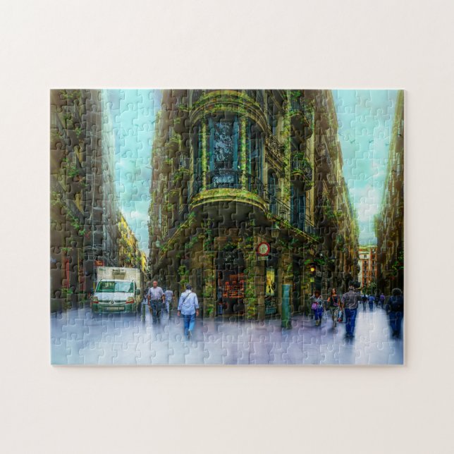 Gothic Quarter Barcelona. Jigsaw Puzzle (Horizontal)