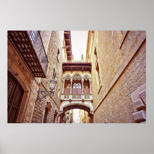 Gothic quarter in Barcelona, Spain Poster