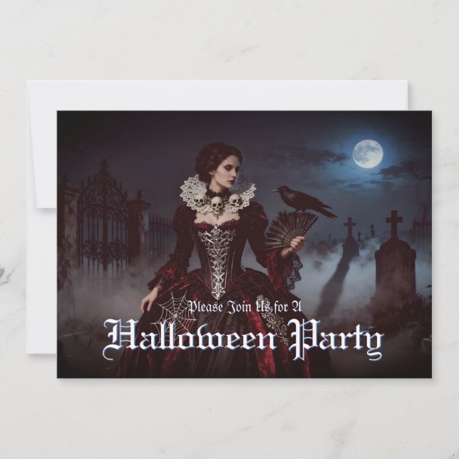 Gothic Queen in Moonlit Graveyard (Front)