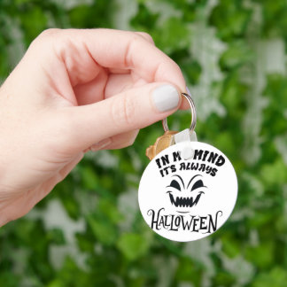 Gothic Quote Keychain Scary Pumpkin Acrylic