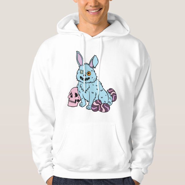 Gothic Rabbit Gothic Bunny Gothic Easter Emo Goth  Hoodie (Front)