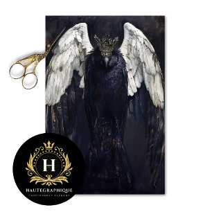 Gothic Raven Angel Decoupage   Tissue Paper