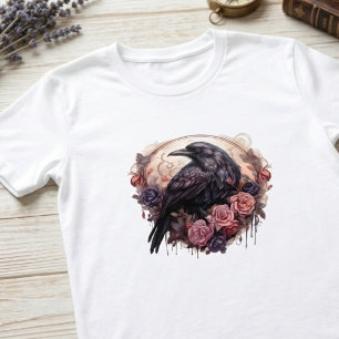 Gothic Raven Dark Academia Graphic T-Shirt