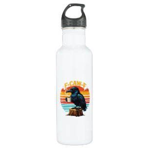 Gothic Raven Funny Halloween F Caw F Coffee 710 Ml Water Bottle