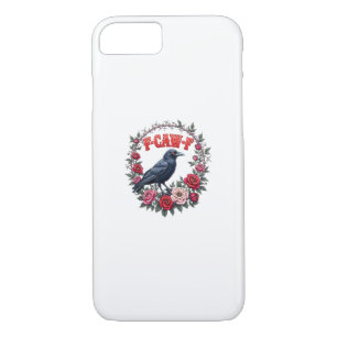 Gothic Raven Funny Halloween F-Caw-F Crow Vintage  iPhone 8/7 Case