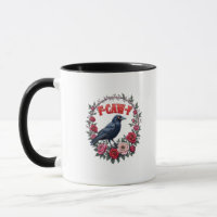 Gothic Raven Funny Halloween F-Caw-F Crow Vintage