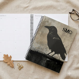 Gothic Raven Planner with Monogram