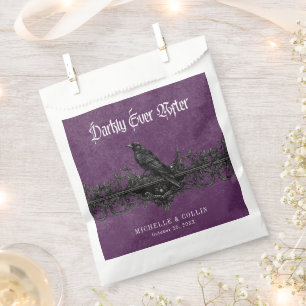 Gothic Raven Purple Darkly Ever After Wedding Favour Bags