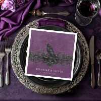 Gothic Raven Purple Darkly Ever After Wedding