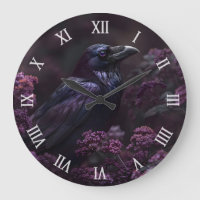 Gothic Raven Purple Flowers
