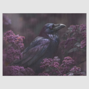 Gothic Raven Purple Foliage Decoupage Tissue Paper