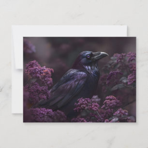 Gothic Raven Purple Foliage Postcard