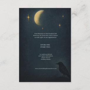  Gothic Raven Wedding Detail  Enclosure Card