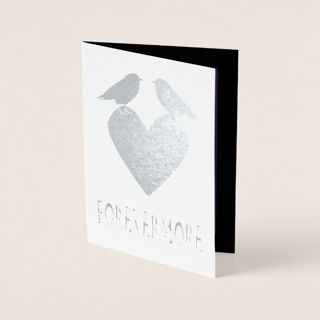 Gothic Ravens and Black Heart Custom Wife Foil Card (Front)