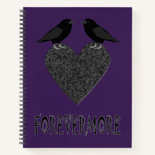 Gothic Ravens and Black Heart Notebook