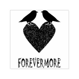 Gothic Ravens and Black Heart Self-inking Stamp