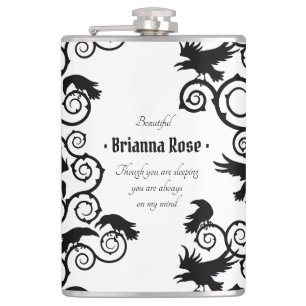 Gothic Ravens Hip Flask