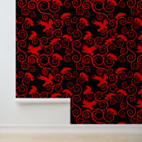 Gothic Red and Black Raven Victorian Gothic Home