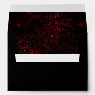 Gothic Red and Black Splatter Wedding Envelope