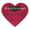 Gothic Red and Black Winged Heart Wedding Sticker