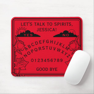 Gothic Red Black Floral Game Board Mouse Mat