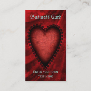 Gothic Red Heart Business Card
