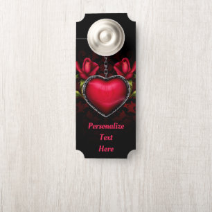 Gothic Red Heart Chain Hearts Room Door Hanger