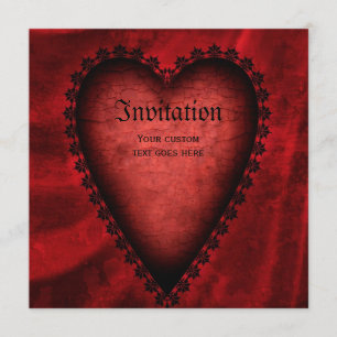 Gothic Red Heart Invitation