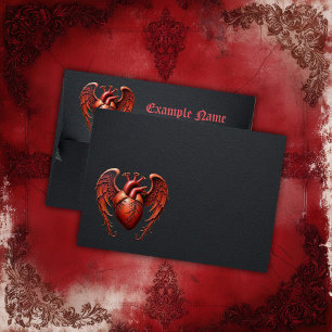 Gothic Red Heart with Roses – Dark Romantic  Envelope