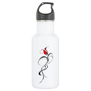 Gothic Red Rose Lady Surreal Tribal Tattoo Art 532 Ml Water Bottle