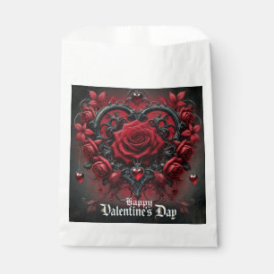 Gothic red roses Valentine's day Favour Bags