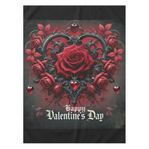 Gothic red roses Valentine's day Tablecloth