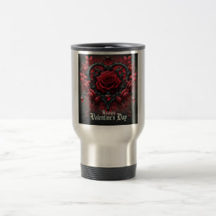 Gothic red roses Valentine's day Travel Mug
