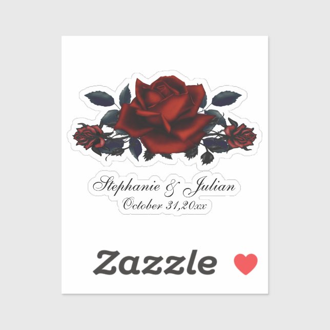 Gothic Red Roses Wedding  (Sheet)