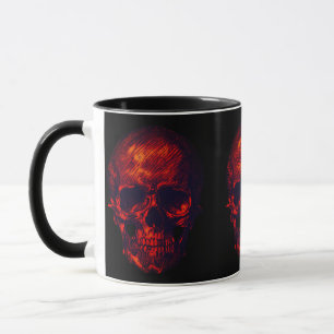 Gothic Red Skulls Mug