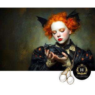 Gothic Redhead with Baby Dragon Tissue Paper