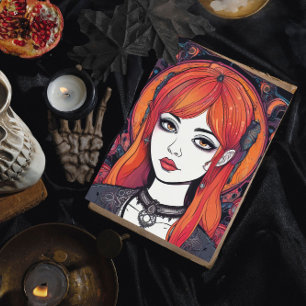 Gothic Reverie Orange Girl Poster